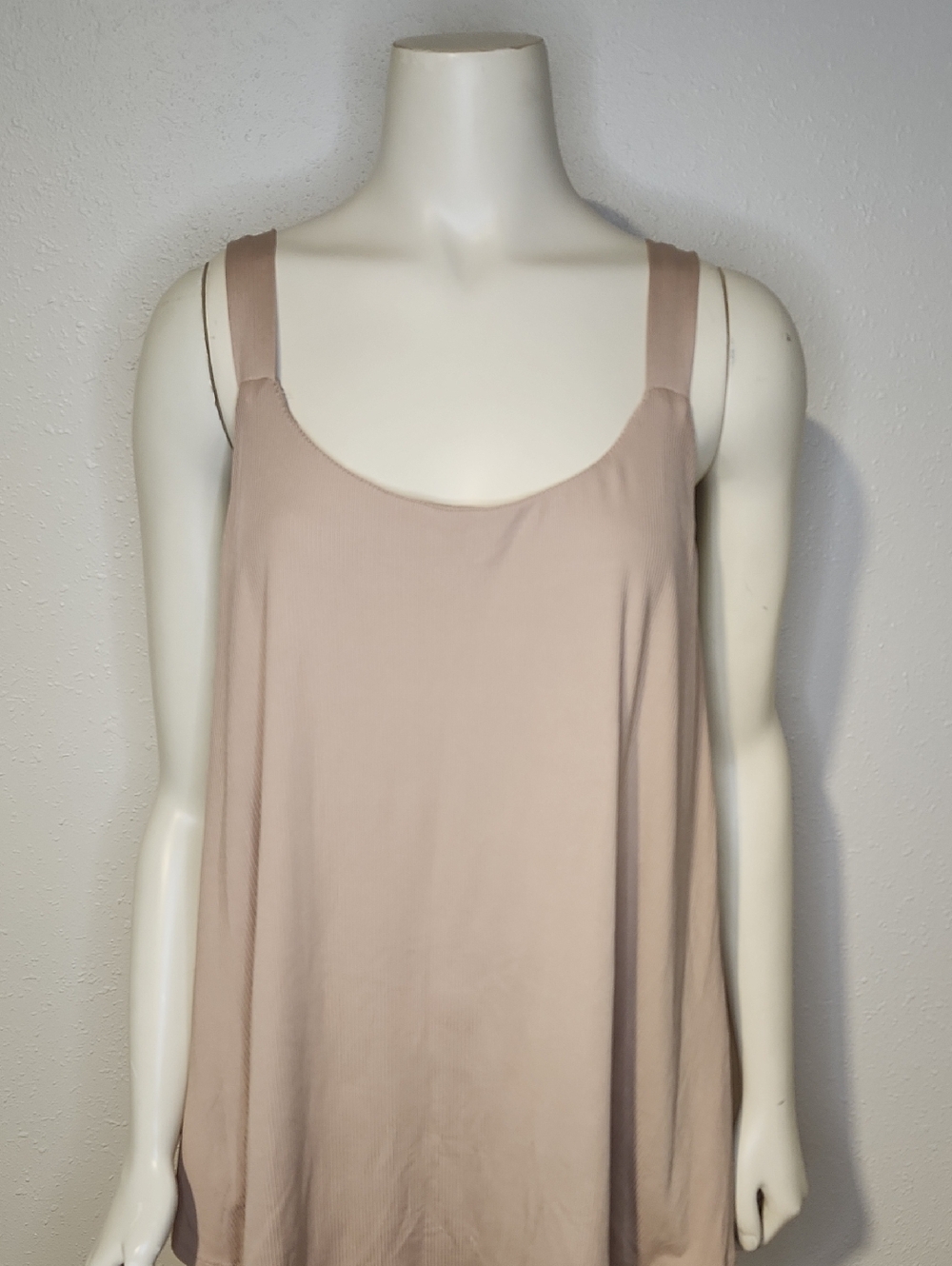 white birch Soft Scoop-Neck Tank Top in Light Blush